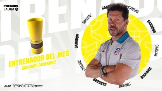 Foto: Diego Simeone, mejor entrenador del mes (Foto: laLiga.com)