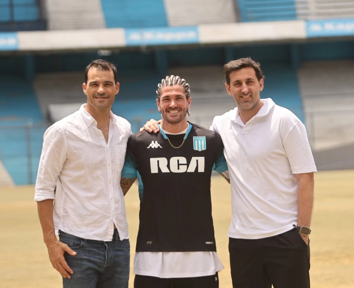 Saja, De Paul y Milito: Tridente Académico. Foto: @RacingClub
