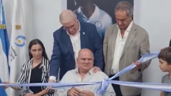 Foto: Scioli, Moccia y Valladares, en el acto de inauguración