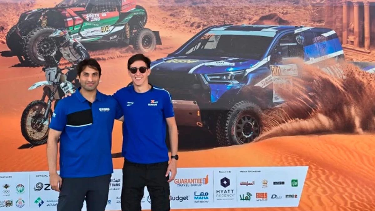 Ahmed Alkuwari junto a Augusto Sanz en la Baja Jordania y ya piensan en el Dakar 2025 | Foto Rally Spirit