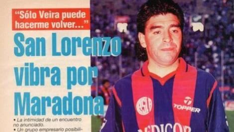 Foto: Diego, jugador azulgrana por una noche.