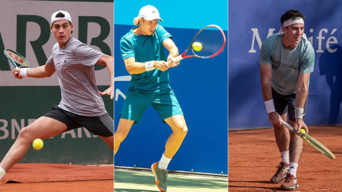 Zeitune, Midon y Monferrer tres grandes promesas del tenis argentino que estarán en Tigre | Foto: IG Zeitune Midon Monferrer