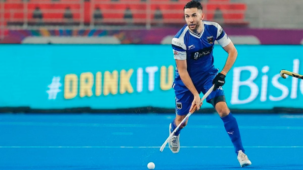 Foto:@HockeyIndiaLeague. El argentino Della Torre marcó en el HOckey de la India