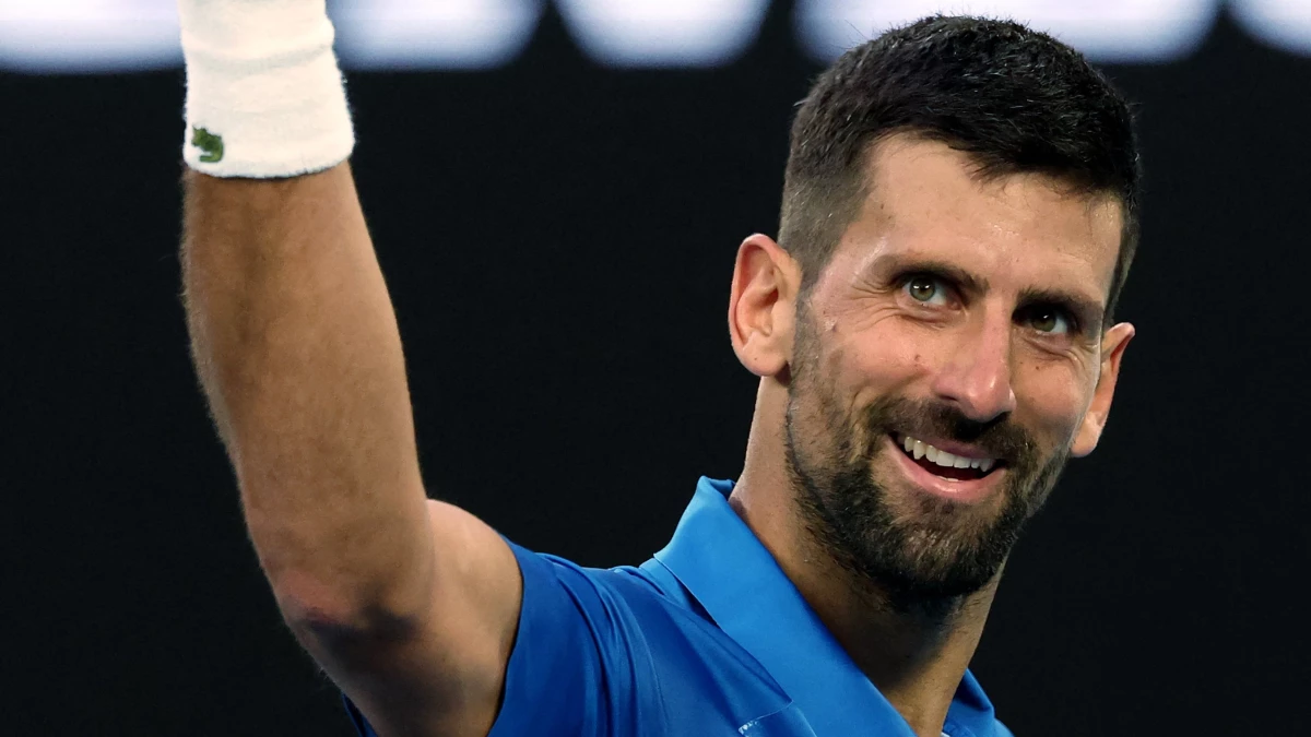 Foto: Djokovic festeja su triunfo ante &nbsp;Jiri Lehecka (@AustralianOpen)&nbsp;