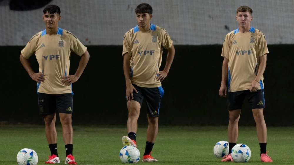 Foto: Los juveniles argentinos se entrenaron en Puerto Cabello (AFA)