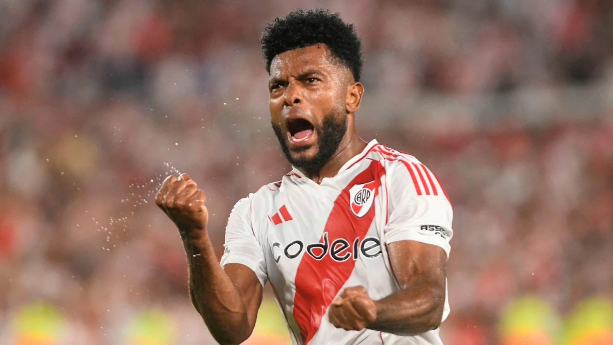 Foto: Alfredo Luna - Borja festeja el gol de River