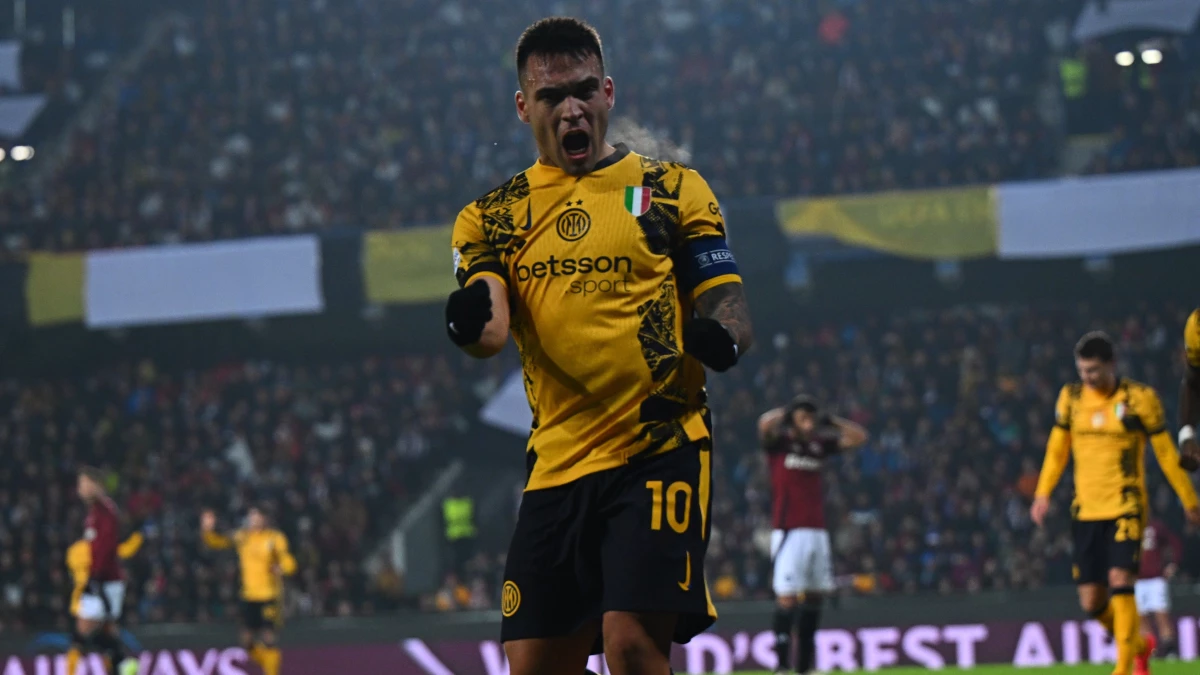 Foto: Lautaro Martínez convirtió el gol número 14 en Champions para Inter y es el máximo goleador junto al brasileño Adriano.&nbsp;