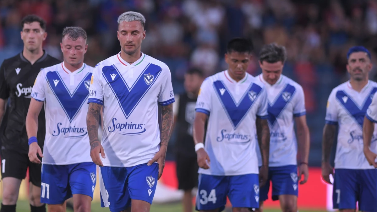 Los jugadores de Vélez después de la derrota en Victoria ante Tigre. Foto: Prensa Vélez