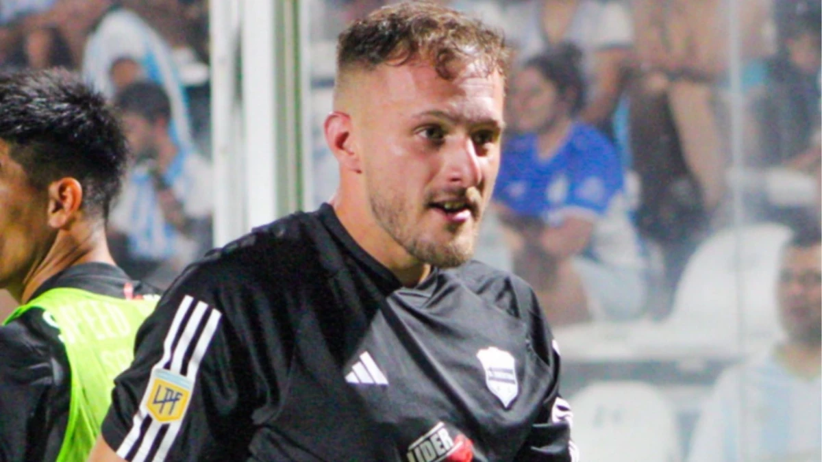 Foto: Nicolás Sansotre, autor del primer gol de Deportivo Riestra en Atlético Tucumán.&nbsp;