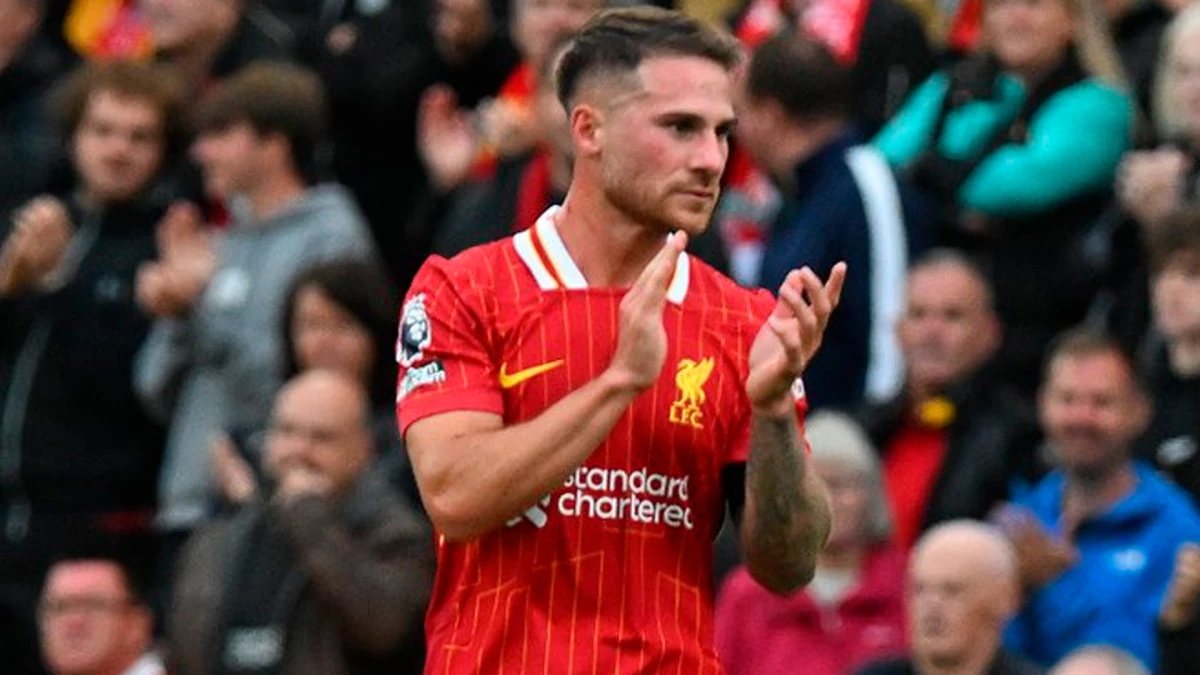 Una nueva frustración para Mac Allister. Foto: X Liverpool.