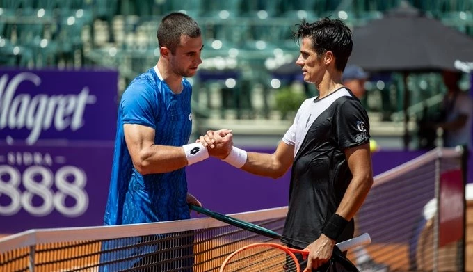 Foto: Federico Coria perdío ante el serbio Laslo Djere y cayó en la final de la qualy del Argentina Open. &nbsp;@ArgentinaOpen