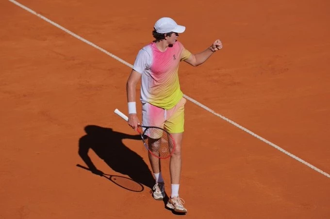 Foto: Joao Fonseca festeja la obtención de un punto. @ArgentinaOpen