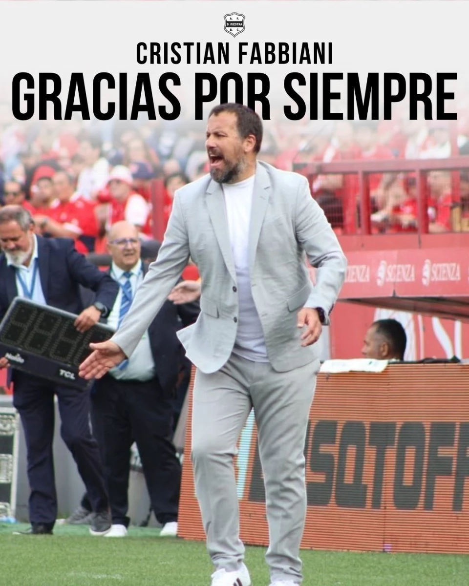 Foto: Deportivo Riestra ya despidió al “Ogro” Fabbiani.
