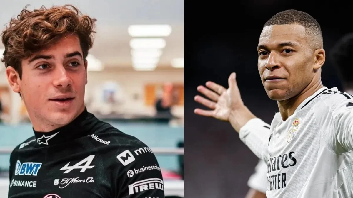 Colapinto se enamoró del exdelantero de Monaco. Foto: X @Alpine y @RealMadrid.&nbsp;