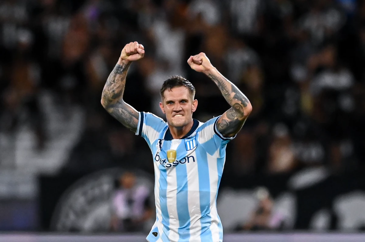 Bruno Zuculini, autor del segundo gol de Racing en Río. Foto: X@ConmebolRecopa