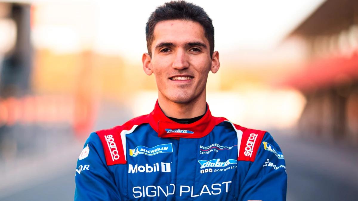 Luciano Martínez, el piloto de Canning que se destaca en Europa con la marca Porsche. (Foto: Prensa Luciano Martínez).