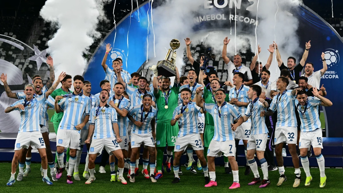 Racing se quedó con la Recopa Sudamericana tras vencer a Botafogo de Brasil en febrero. .