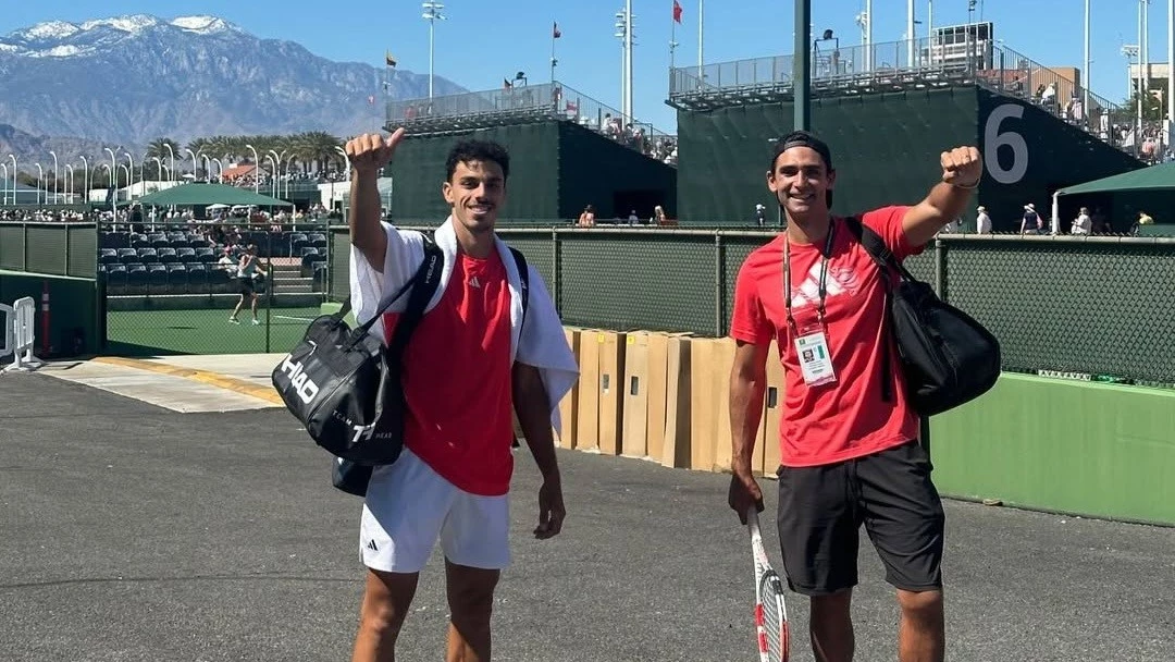Fran Cerúndolo junto a su coach Nicolás Pastor. Foto: @francerundolo