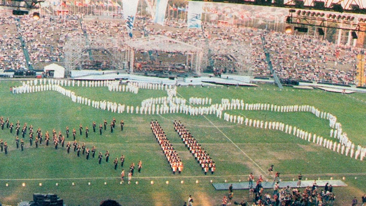 La icónica postal del José María Minella de Mar del Plata en la fiesta inaugural | Foto: Archivo Mauro Rizzi Que Digital