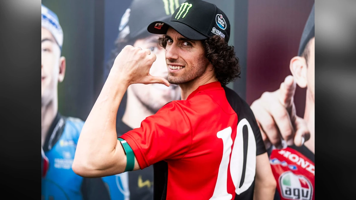El catalán Alex Rins y un homenaje bien argentino a Maradona | Foto: @Rins42