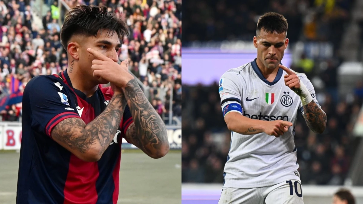 Castro llegó a ocho goles en la temporada y Lautaro a 11. Foto: X Bologna e Inter.