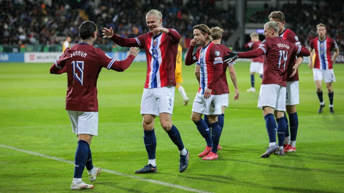 Foto: Haaland le puso el cierre a la victoria por goleada que Noruega le propinó a Israel por las Eliminatorias europeas&nbsp;