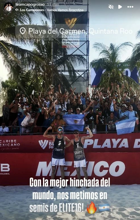 Los hermanos Capogrosso festejan el pase a semis (Foto: IG@capogrossoteam)
