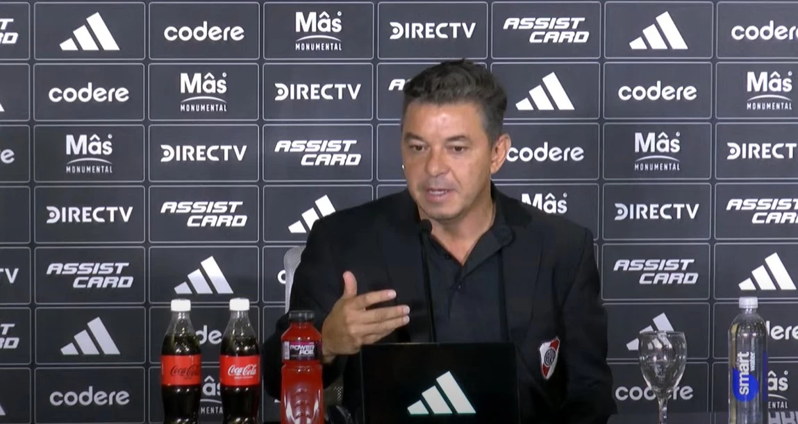 Foto: Prensa River. Gallardo sabe que tendrá un calendario apretado en el mes de mayo con partidos definitorios