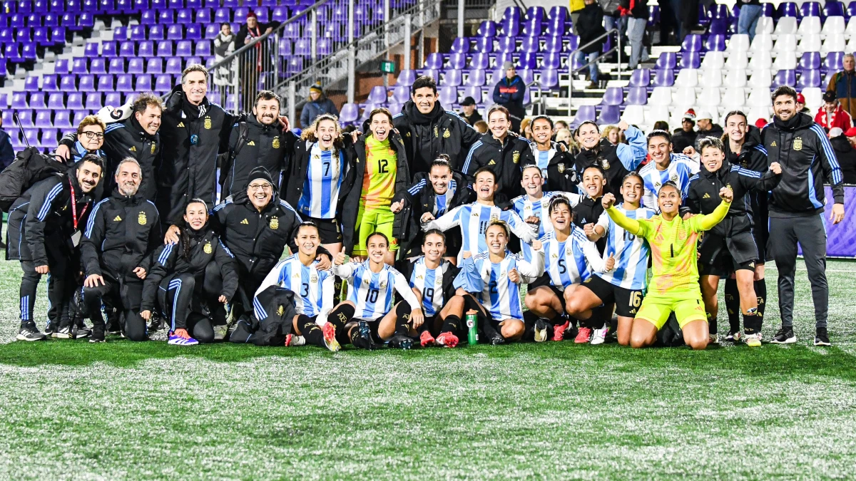 El festejo argentino en la ciudad de Victoria, en Canadá. Foto: AFA