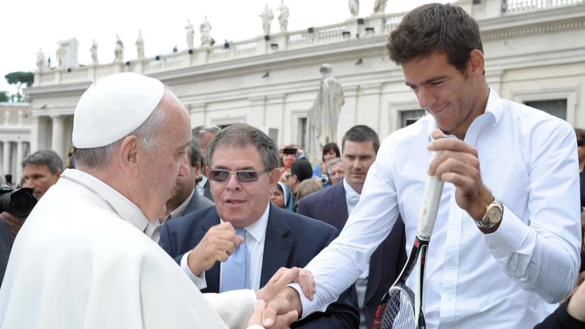 El Papa con Juan Martín del Potro en Roma. Foto: Archivo.&nbsp;