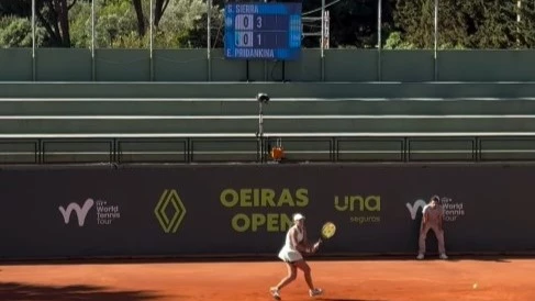 Solana Sierra en Oeiras. Foto: @fptenis