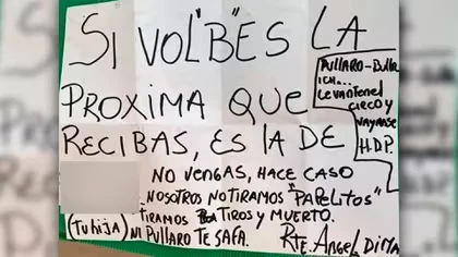 Las amenazas recibidas por Fideo. Foto: X.