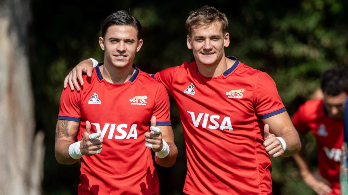 Moneta y Mare, dos figuras de Los Pumas 7s (Foto: X@lospumas7arg)