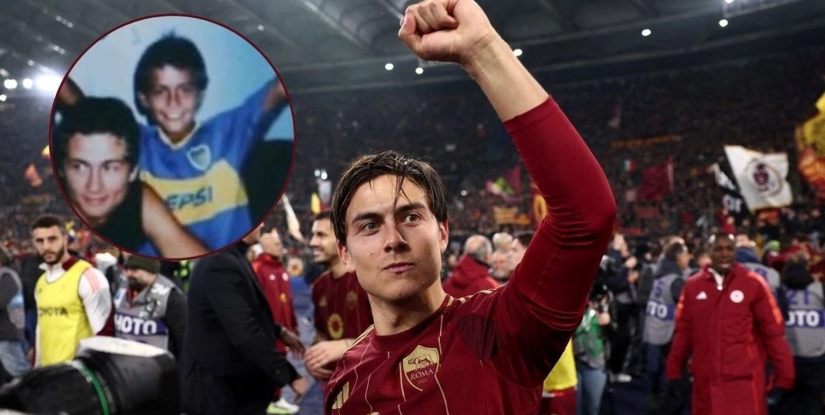 Dybala con la camiseta de Boca. Foto: Deportv.