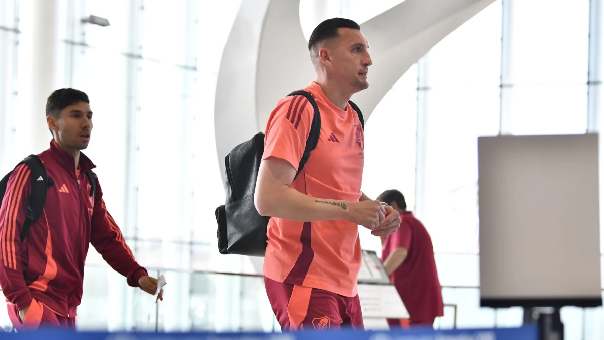 Foto: Prensa River. Armani y Montiel encabezan la lista de los que viajan a Ecuador para enfrentar a Barcelona
