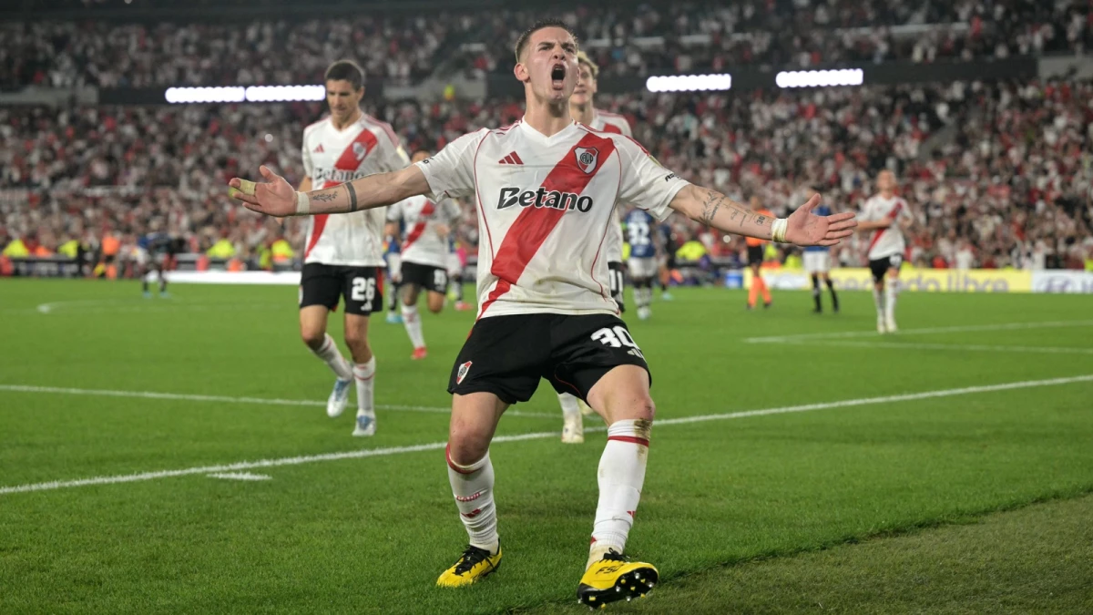 Foto: Prensa River. El gol de penal ante Platense pudo haber sido el ùltimo grito en el Mas Monumental de Mastantuono &nbsp;