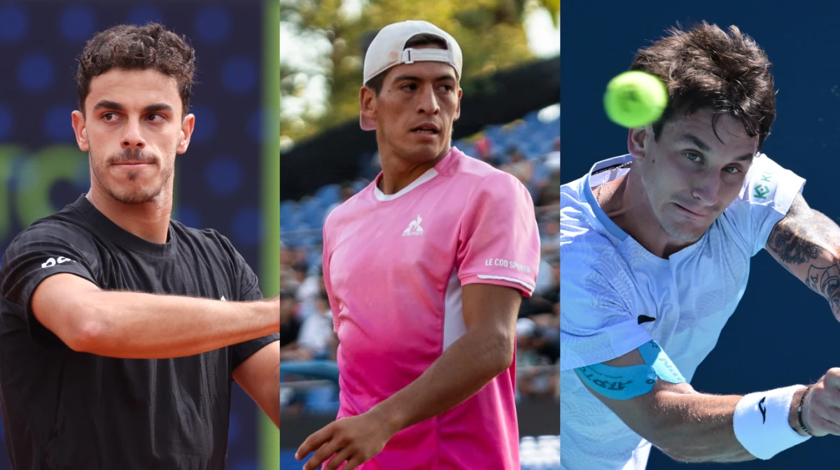 Cerúndolo, Báez y Ugo Carabelli, tres exponentes argentinos del Top 100 (Foto: X@ATPTour_ES).