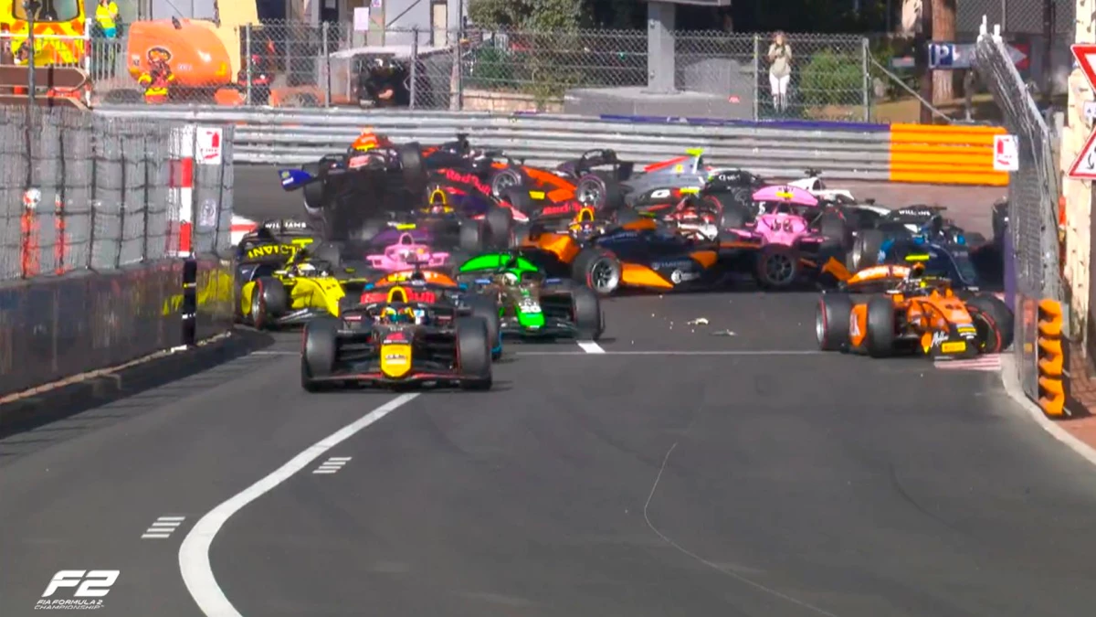 El accidente de la F2 en Mónaco | Foto: Imagen video F2