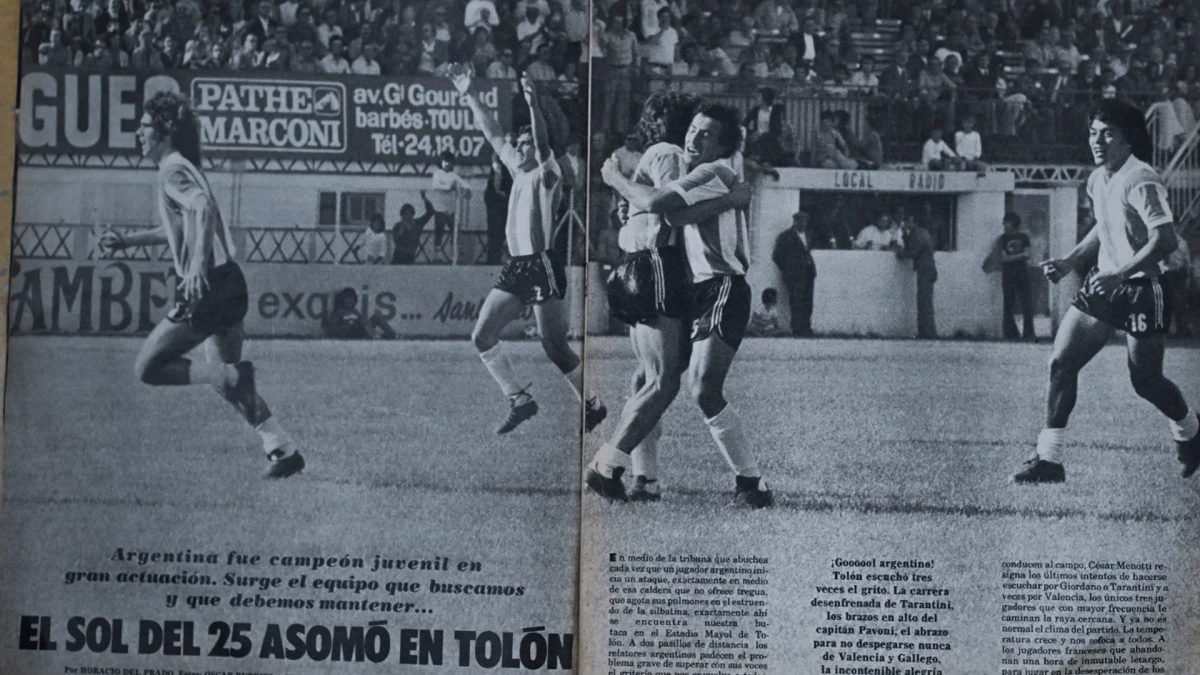 “El sol de 25 asomó en Tolón”, la crónica de El Gráfico en Francia | Foto: Revista El Gráfico&nbsp;