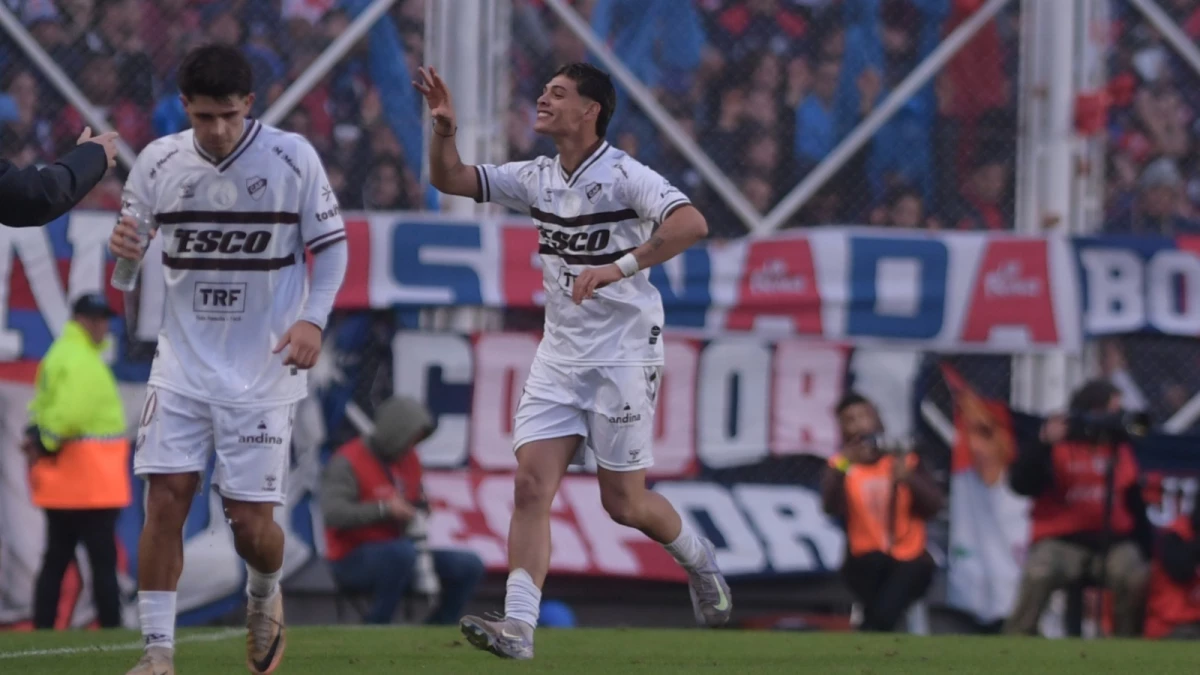 Franco Zapiola, autor del único tanto de Platense ante San Lorenzo. Foto: Julián Álvarez &nbsp;&nbsp;