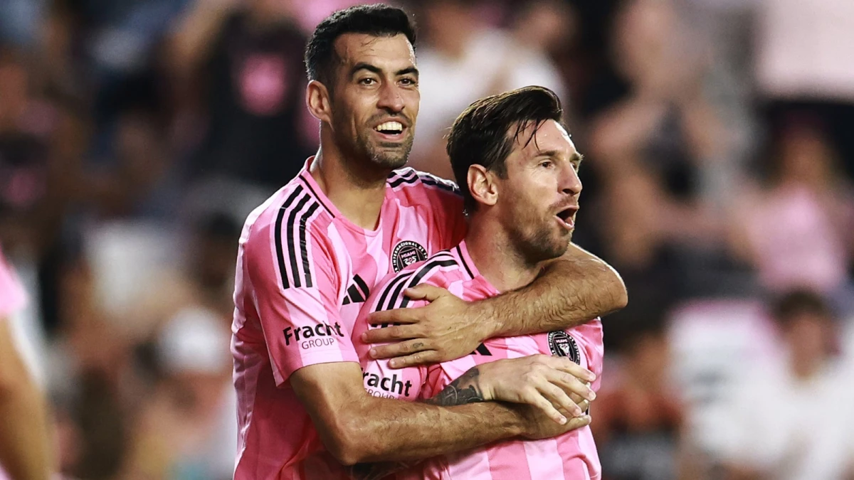 Busquets y Messi le dieron una alegría a Inter Miami ante Montréal (Foto X@MLSes)