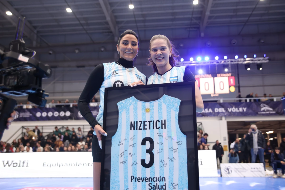 En la despedida de Nizetich, Argentina perdió con Alemania (Foto: X@metrovoley)