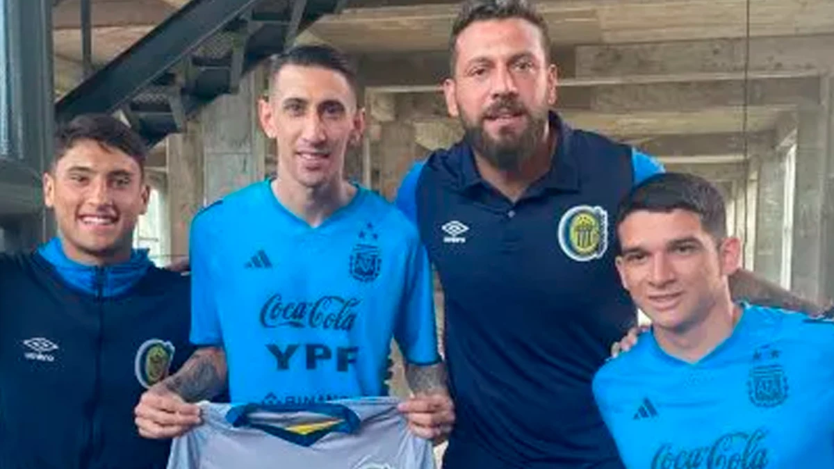 Angel Di María volverá a compartir plantel con Jorge Broun como en 2005. Foto: @RosarioCentral.