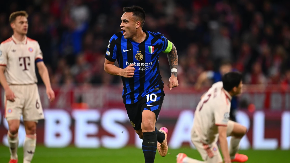 Martínez le convirtió un golazo a los bávaros en Múnich, el escenario de la final (Foto X@Inter)