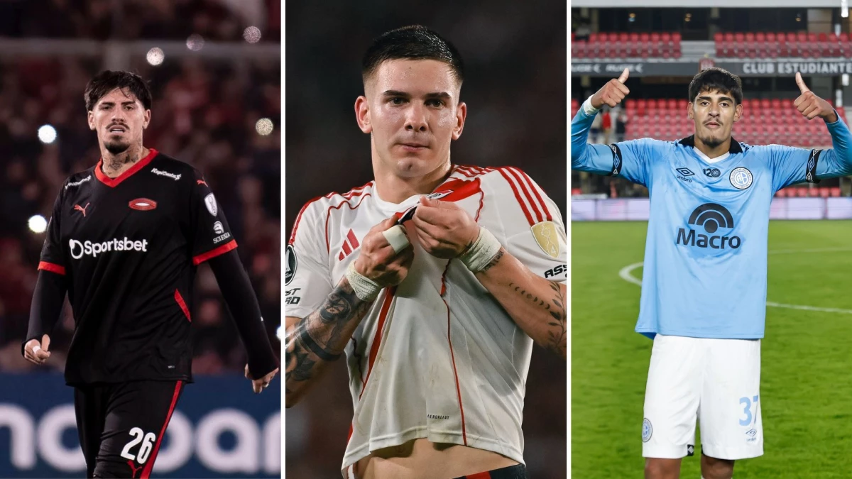 Lomónaco, Mastantuono y Troilo son los representantes del fútbol argentino.
