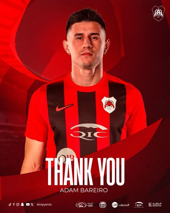 Foto:@alrayyansc. Bareiro no seguirá en Qatar y debe regresar a River Plate