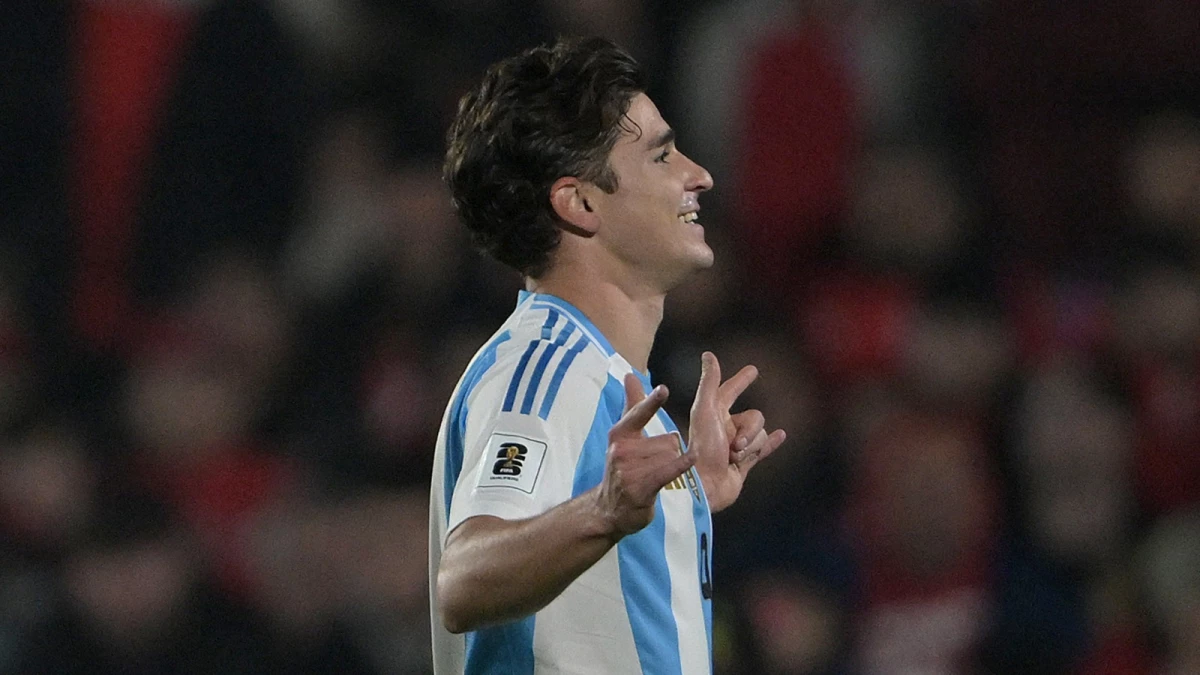 Álvarez elogió a Mastantuono (Foto X@CONMEBOL)