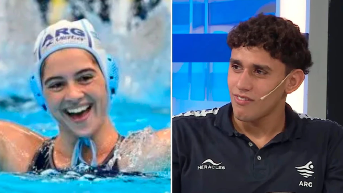 Anahí Bacigalupo y Tobías De Luca, el presente del waterpolo argentino | Foto: IG Sutherndeportes - video Deportv