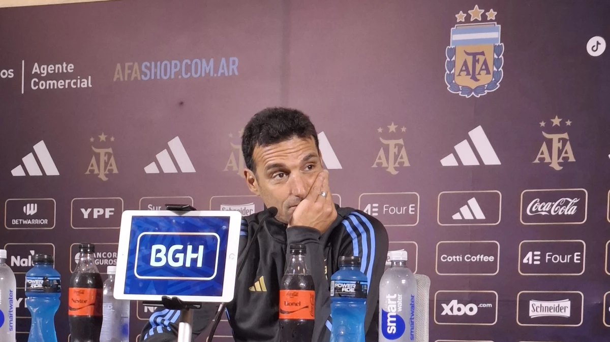 Scaloni, en conferencia de prensa post empate con Colombia | Foto: Contenidos informativos&nbsp;