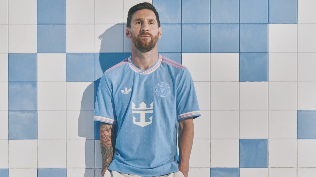 Messi, modelo de la nueva camiseta de Inter Miami.